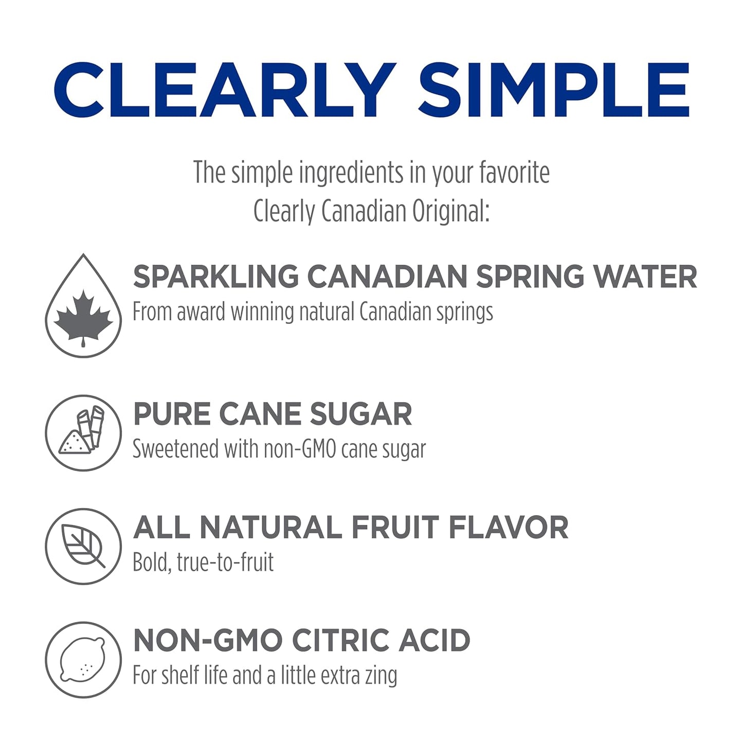 Clearly Canadian Wild Cherry Sparkling Spring Water Beverage, Natural & Carbonated, Flavored Seltzer Water, 1 Case (24 cans x 12 fl oz)